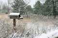 Snow Covered Rural Mailbox Royalty Free Stock Photo