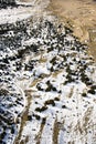 Snow covered sandy plains, Colorado. Royalty Free Stock Photo