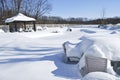 Snow-covered Swimming Pool