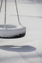 Snow Covered Swing