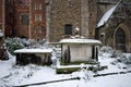 Snow-covered Tombs, Lambeth Palace