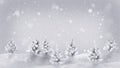 Snow covered trees christmas illustration Royalty Free Stock Photo