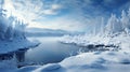 Dreamlike Horizons: A Snowy River In 8k Resolution