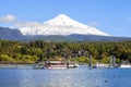 Snow covered Volcano Villarica, Chile Royalty Free Stock Photo