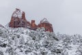 Snow Covered Winter Landscape Sedona Arizona Royalty Free Stock Photo