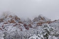 Snow Covered Winter Landscape Sedona Arizona Royalty Free Stock Photo