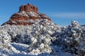 Snow Covered Winter Landscape Sedona Arizona Royalty Free Stock Photo