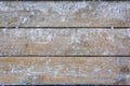 Snow-covered wooden background, texture, frozen wood