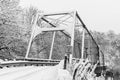 Historic, Snow Covered Truss - Clays Ferry Bridge - Kentucky River - Kentucky