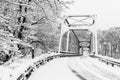 Historic, Snow Covered Truss - Clays Ferry Bridge - Kentucky River - Kentucky