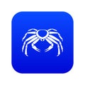 Snow crab icon digital blue