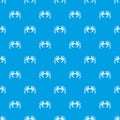 Snow crab pattern seamless blue