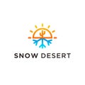 snow desert logo icon vector designs