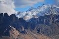 Snow on desert mountains