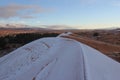 Snow in desert sahara Royalty Free Stock Photo