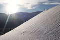 Snow in desert sahara Royalty Free Stock Photo