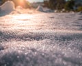 Snow details close macro shot Royalty Free Stock Photo