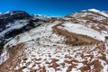 Snow Dirt Road Mountain Pass Royalty Free Stock Photo