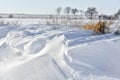 Snow Drifts in Winter, Rural America