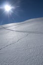 Snow dunes in the Alps Royalty Free Stock Photo