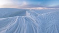 Wind Formed Snow Dunes with Detailed Winter Texture Royalty Free Stock Photo