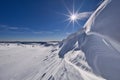 Snow dunes in Kosarisko in Low Tatras mountains Royalty Free Stock Photo