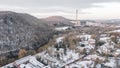 Snow Dusted Historic Town of Ironbridge in Shropshire