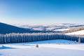 snow in the Eifel landscape near Arft.