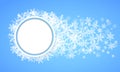 Snow fall. Holiday winter theme background.