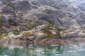 Snow fall at Santa Ines glacier in the Strait of Magellan Royalty Free Stock Photo