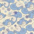 Snow fall seamless pattern