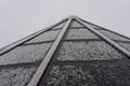 Snow falls on a glass roof Royalty Free Stock Photo