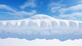 The snow clumps thickly.AI Generated