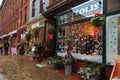 Christmastime 2017 in Troy NY downtown during snow storm