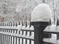 Snow fence Royalty Free Stock Photo