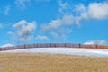 Snow Fence in Field Royalty Free Stock Photo