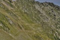 Snow fence on the mountains