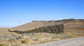 Snow fence in Wyoming, USA