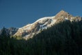 Snow Fields Cover The Back Of Mount Olympus