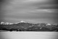 Snow fields and mountains