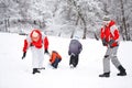 Snow fighting Royalty Free Stock Photo