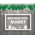 Snow Fir Twigs Wood Laths Weihnachtsmarkt