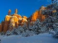 Snow Fire Sunrise Dixi National Forest Utah