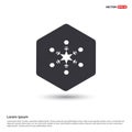 Snow Flake Icon Hexa White Background icon template Royalty Free Stock Photo