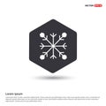 Snow Flake Icon Hexa White Background icon template Royalty Free Stock Photo