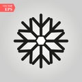 Snow Flake icon in trendy flat style background, image jpg, vector eps, flat web, material icon, UI illustration Royalty Free Stock Photo