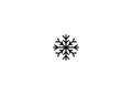 Snow flake icon illustration on white background Royalty Free Stock Photo