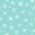 Snow flake seamless vector background, illustration. Christmas and happy new year season concept