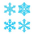 Snow flake vector icon Royalty Free Stock Photo