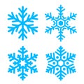 Snow flake vector icon Royalty Free Stock Photo